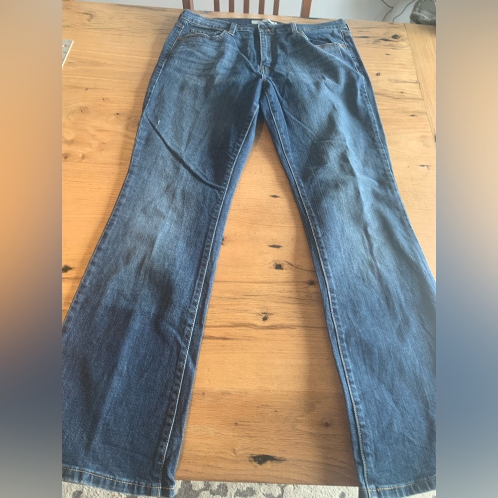Levi’s 516 Boot Cut‎ Embellished Flap Pocket Jeans Blue Women’s No Size Preloved